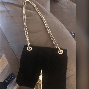 Gianni Bini Small black velvet purse